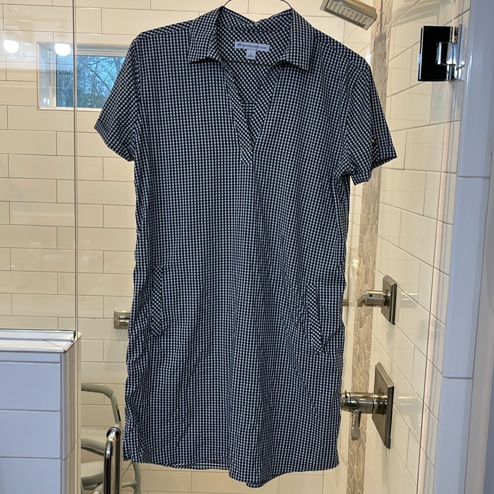 Southern Tide black & white dress, size L